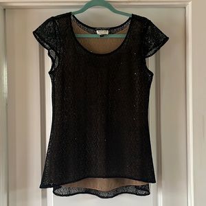 Regina Kravitz- designer sequined mesh top